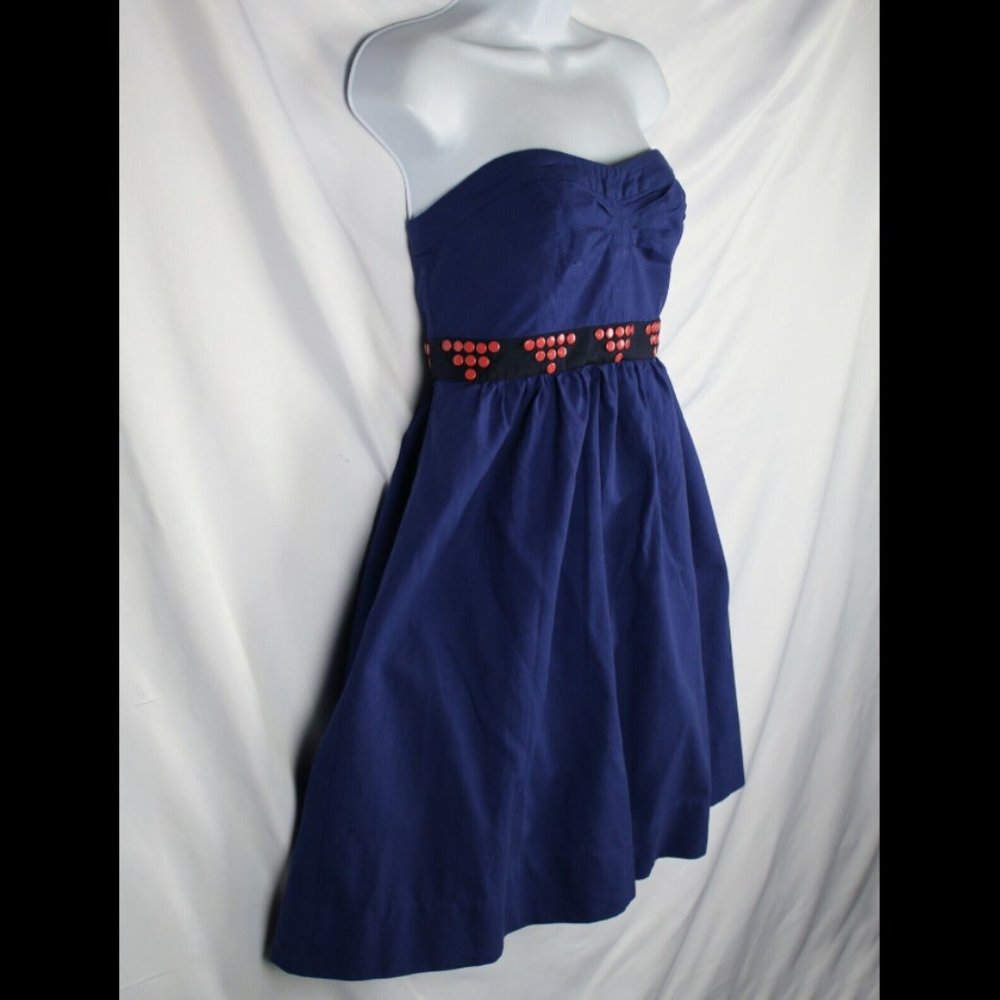 Anthropologie Blue Fairy Cake Dress By Floreat Size 2 - Picture 5 of 13
